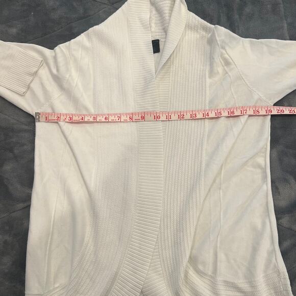Madison Lilly White Open Front Cardigan size medium - Picture 14 of 14